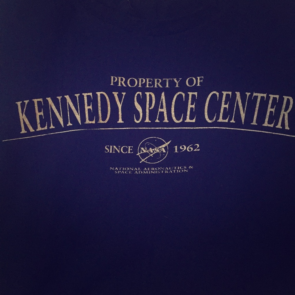 Kennedy Space Center NASA blue XL short sleeve